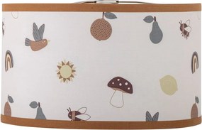 Biało-brązowy klosz do lampy dziecięcej z tekstylnym kloszem ø 34 cm Agnes – Bloomingville Mini