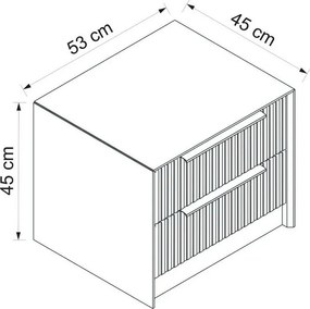 Szafka nocna Kale Luxe Anthracite