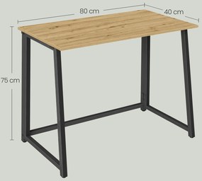 Składane biurko pod laptopa dąb artisan + czarny D7-K37