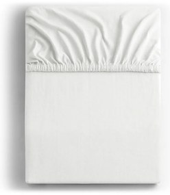 Białe dżersejowe prześcieradło z gumką 160x200 cm Amber – Restilo