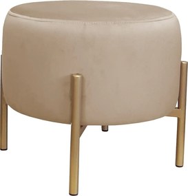 Pufa OLA loft ławka podnóżek metal : Kolor Stelaża - Złoty, Kolor tkaniny - VELVET - MG06, Typ tkaniny - Velvet