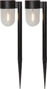 Zestaw 2 ogrodowych lamp solarnych LED Star Trading Cupolai, wys. 30 cm