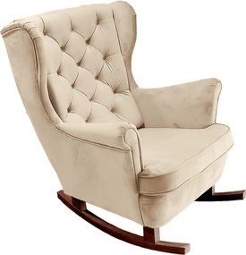 Fotel Relax z Tapicerowanym Siedzeniem i Podłokietnikami, Fotel TV 102x81x95cm Beżowy_29803