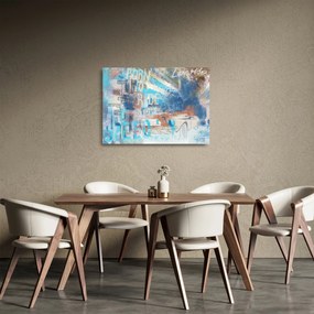 Obraz na szkle - Urodzony, by jeździć, niebieskie odcienie (70x50 cm)