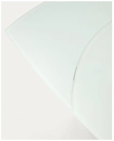 Biały rozkładany stół ze szklanym blatem 100x130 cm Yodalia – Kave Home