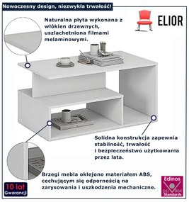 Prostokątna biała ława do salonu Z8-C45