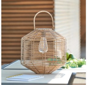 Atmosphera - Lampa solarna LED CUBA LED/1,2V 800 mAh IP44 rattan