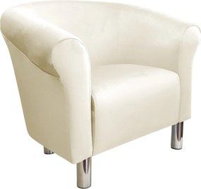 Fotel Milo tkanina Welur wygodny fotel tapicerowany do salonu i sypialni : Kolor nogi - Chrom, Kolor tkaniny - VELVET - MG50, Wysokość nogi - 15 cm