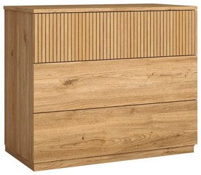 Niska komoda w dekorze dębu 100x72 cm Rayana – Marckeric