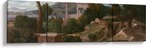 Obraz - Nicolas Poussin, Landscape with Saint John on Patmos, reprodukcje (170x50 cm)