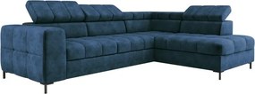Narożnik PABLOS układ L strona Prawa w tkaninie CLOUD 74 regulowane zagłówki z funkcją spania
