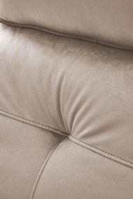 Fotel rozkładany SEMIR 2 VELVET beżowy masujący HALMAR
