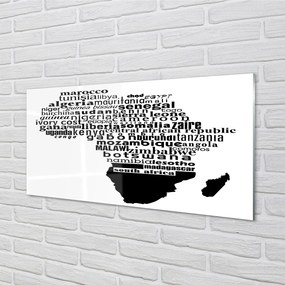 Panel szklany do Kuchni Czarno-Białe Typograficzne Napisy