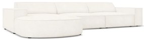 Beżowy narożnik (lewostronny) z materiału bouclé Jodie – Micadoni Home