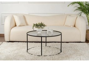 Stolik konferencyjny Black z ciemnym szkłem, 80 cm