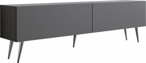 Szafka RTV: Antracyt, Chromowane nogi, 170 x 52 x 32 cm