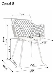 PROMOCJA Białe plastikowe krzesło CORRAL B II. jakość