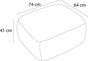 Szary podnóżek z materiału bouclé Montaigne – Bobochic Paris