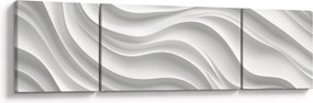 Obraz - 3D białe fale (170x50 cm)