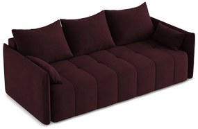 Bordowa rozkładana/ze schowkiem sofa 225 cm Moku – Makamii