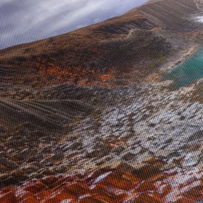 Obraz - Kanion Studlagil (z zegarem) (90x30 cm)