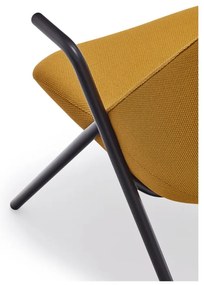 Żółty fotel Teulat Dins, wys. 114 cm