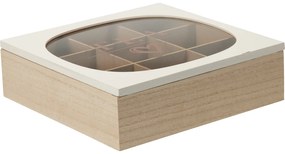 Herbaciarka ze szklanym wiekiem ZEN, 24 x 24 x 7 cm