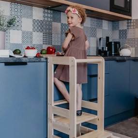 Kitchen helper drewniany pomocnik kuchenny dla dziecka, naturalne drewno - meowbaby®