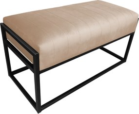 Ławka KAYA tkanina Welur loft ławka metal : Kolor Stelaża - Czarny , Kolor tkaniny - VELVET - MG06, Typ tkaniny - Velvet