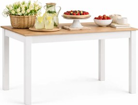 Prostokątny stół biały + dąb sonoma G9-G99