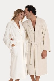 Unisex szlafrok MICRO COTTON L Śmietankowy
