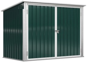 Outsunny Boks na Pojemniki Śmieci Narzędzia Zamykany Stalowy Przechowalnia Zielony 1785x1045x1285113cm | Aosom PL