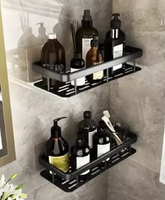 Zestaw 2 czarnych wiszących organizerów ONYX