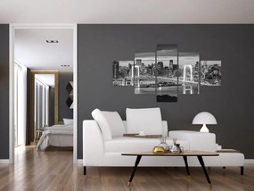 Obraz - Czarno-białe duże miasto (125x70 cm)