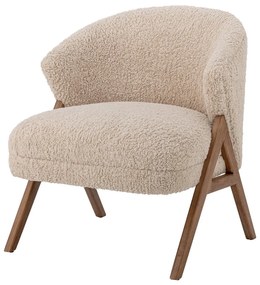 Beżowy fotel z materiału bouclé Camino – Bloomingville