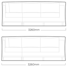 Pokrowiec na meble modułowe 326 x 326 x 91 cm KETTLER 0104850-300