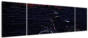 Obraz roweru w Amsterdamie (170x50 cm)