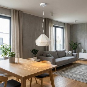 Lampa Sufitowa Wisząca Metalowa APP237-1CP Biała