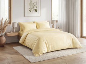 PrzytulneMieszkanie.pl PrzytulneMieszkanie.pl Bawełniana pościel CALMORA jasny żółty Rozmiar pościeli: 2 szt 70 x 90 cm | 160 x 200 cm