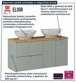 Zestaw szałwiowa szafka łazienkowa z umywalkami D8-F03