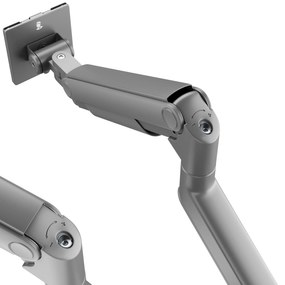 Metalowy uchwyt na dwa monitory JAKE, szary