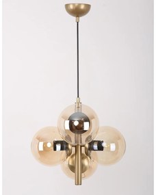 Lampa wisząca w kolorze złota ze szklanym kloszem ø 35 cm Forte – Squid Lighting