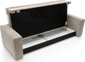 Beżowa sofa sztruksowa z funkcją spania D2-H36