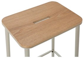 Kremowe hokery zestaw 2 szt. (wysokość siedziska 65 cm) Abba – Marckeric