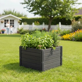 Podwyższona grządka BASE PLANT, 61x61x46cm, antracytowa Prosperplast