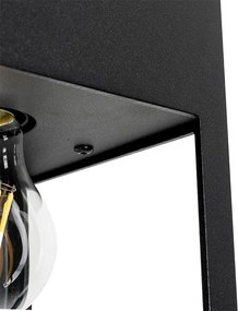 Nowoczesna lampa sufitowa czarna 2-światłowa - Cela