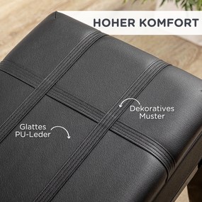 HOMCOM Ławka do Pianina z Regulacją Wysokości i Przestrzenią na Nuty Elegancka i Funkcjonalna Czarna | Aosom PL