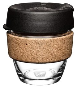 Czarny/brązowy kubek podróżny 227 ml Brew Cork Black S – KeepCup