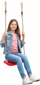 Czerwona wisząca huśtawka ogrodowa dla dzieci C2-D10