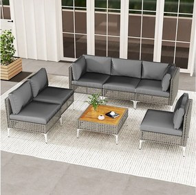 Zestaw mebli wypoczynkowych Meble ogrodowe ze stołem i kanapą